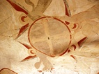 Detalle de un fresco en el interior de una cueva en el Monasterio de Udabno