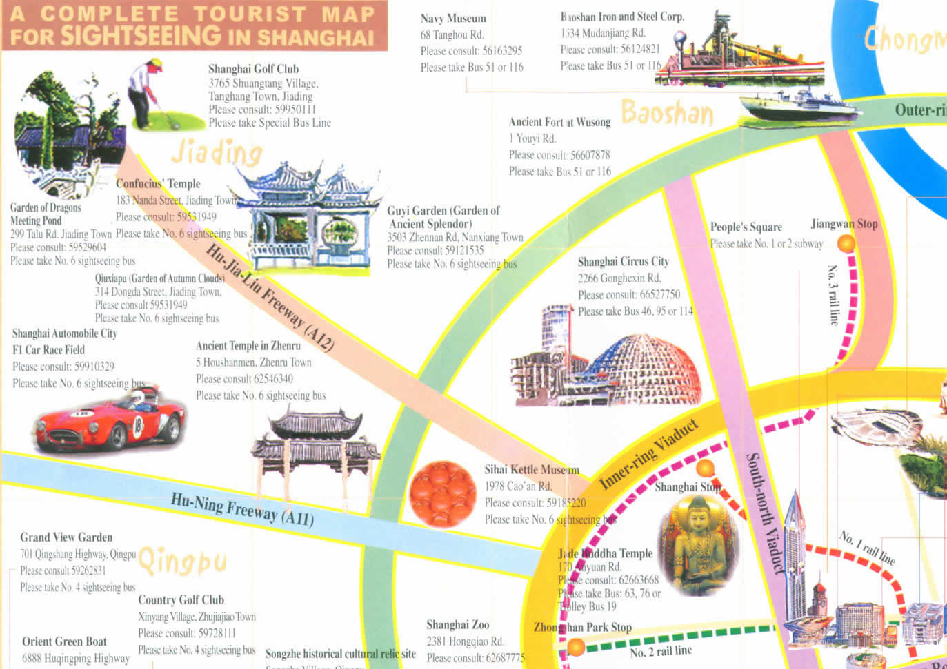 A complete Tourist map for Sightseeing in Shanghai