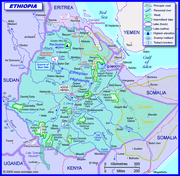 Mapa general de Etiopia