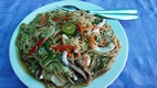 Noodles pancit with seafood, Trudi’s Place