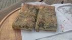 Shapqat, torta  maíz frito rellena de espinacas