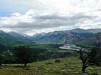 Vistas del valle formado por el Río de las Vueltas