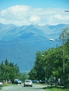Vall de Alazani als peus de les muntanyes Tsiv-Gombori
