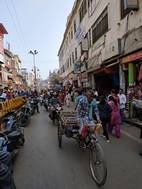 Rickshaw en el centro de Varanasi