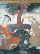 Frescos murales en el Palacio Kakh e Chehel Sotun