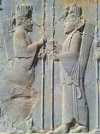 Bajorrelieves en el acceso al Tripylon, Persépolis