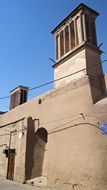 Badgir (torre de viento) en el barrio viejo de Yazd