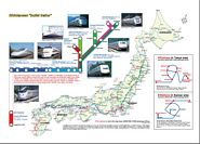 Japón - Mapa Shinkansen