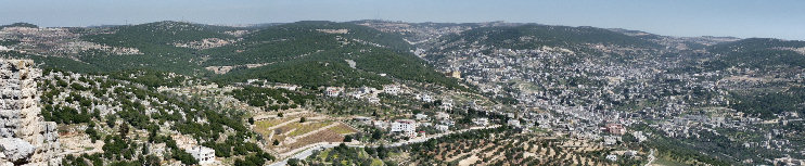 Vistas desde el Castillo de Qal'at Ar-Rabad, Ajlun