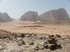 Arenas y acantilados en el Wadi Rum