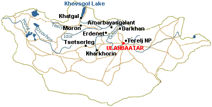 Mapa Mongolia
