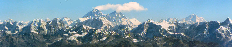 Everest y Lhotse  desde el Mountain Flight